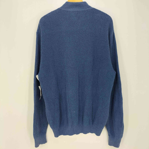エルエルビーン L.L.Bean 80s~90s USA製 リブ編み ヘンリーネック コットンニット メンズ import:L