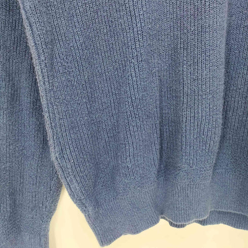エルエルビーン L.L.Bean 80s~90s USA製 リブ編み ヘンリーネック コットンニット メンズ import:L