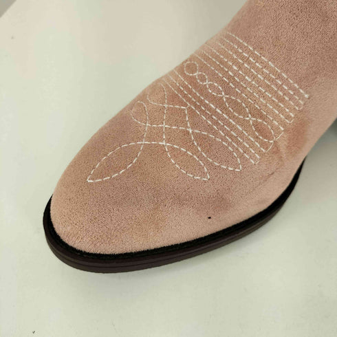 スエード 刺繍入り ウエスタンブーツ レディース JPN:L