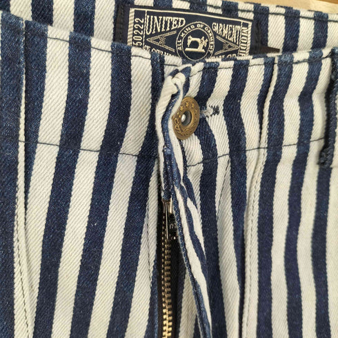 UNITED GARMENT CLOTHING ヒッコリーストライプ ストレート パンツ メンズ M