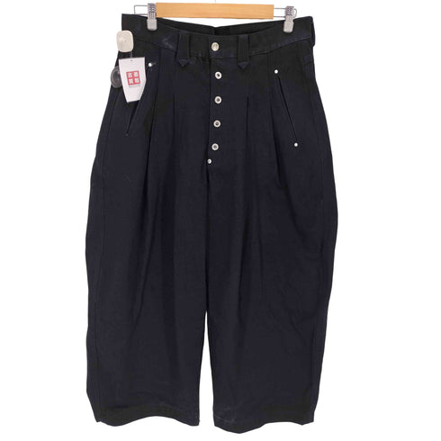 ABUKU ワイドタックデニムパンツ メンズ L