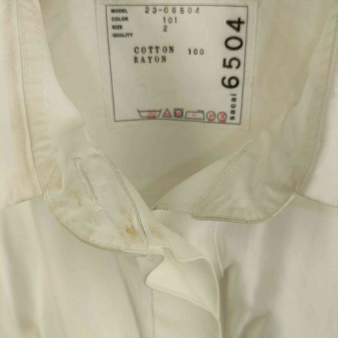 サカイ Sacai 23SS Cotton Poplin Shirt コットンポプリンシャツ レディース 2