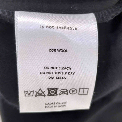 is not available イズ ノット アベイラブル ウール クルーネック 長袖 Tシャツ メンズ 3