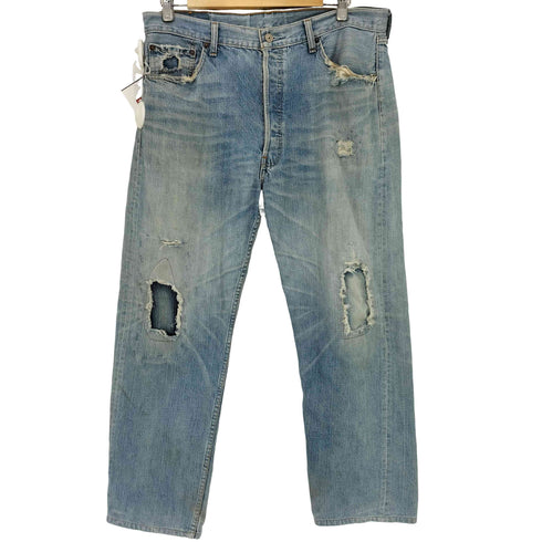 リーバイス Levis 2002年10月製造 フィリピン製 ボタン裏359 501 クラッシュ ダメージ加工デニムパンツ メンズ W36×L31