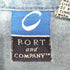 ポートアンドカンパニー PORT and COMPANY 企業ロゴ刺繍 長袖 デニム ボタンダウンシャツ メンズ import:M