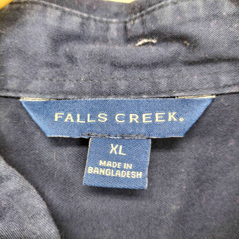 FALLS CREEK 企業ロゴ刺繍 長袖 ボタンダウンシャツ メンズ import:XL