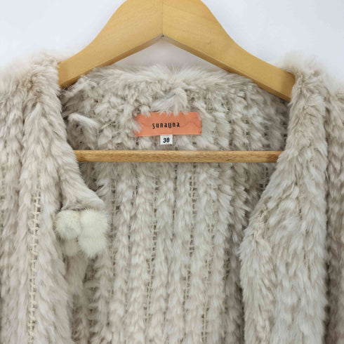 スーナウーナ Sunauna real fur リアルファー カーディガン レディース JPN:38