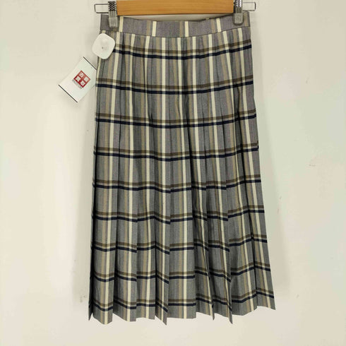 アクアスキュータム AQUASCUTUM チェック柄 ノーカラージャケット プリーツスカート セットアップ レディース