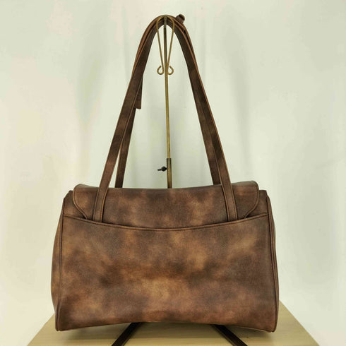 JONBAG アンティークブラウン レザー ショルダーバッグ レディース