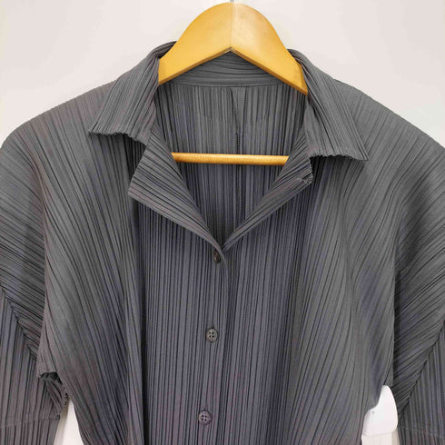 プリーツプリーズイッセイミヤケ PLEATS PLEASE ISSEY MIYAKE プリーツ シャツカーディガン レディース JPN:4