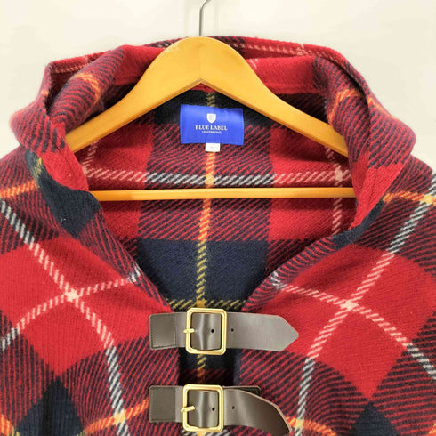 ブルーレーベルクレストブリッジ BLUE LABEL CRESTBRIDGE チェック柄 フード付きポンチョ レディース