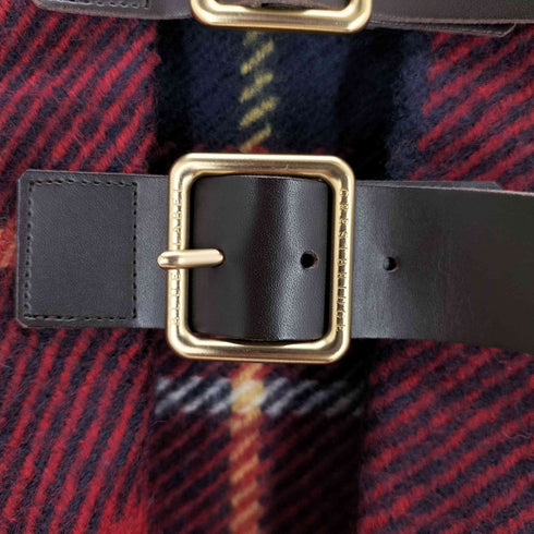 ブルーレーベルクレストブリッジ BLUE LABEL CRESTBRIDGE チェック柄 フード付きポンチョ レディース