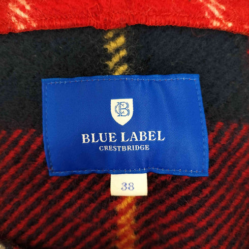 ブルーレーベルクレストブリッジ BLUE LABEL CRESTBRIDGE チェック柄 フード付きポンチョ レディース