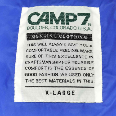 キャンプセブン CAMP7 フード付き ジップアップダウンジャケット メンズ import:XL