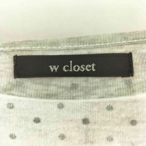 ダブルクローゼット w closet ドット柄 レイヤードデザインカットソー レディース FREE
