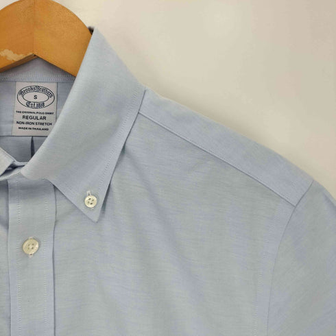 ブルックスブラザーズ BROOKS BROTHERS NON-IRON STRETCH REGULAR GFロゴ 刺繍 S/S 半袖 BD シャツ メンズ import:S