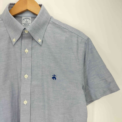 ブルックスブラザーズ BROOKS BROTHERS NON-IRON STRETCH REGULAR GFロゴ 刺繍 S/S 半袖 BD シャツ メンズ import:S