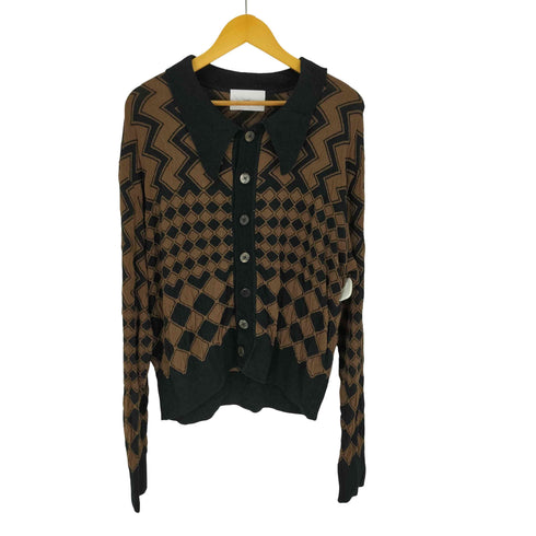 シュガーヒル SUGARHILL KUBA KNIT SWEATER #BLACK & BROWN メンズ JPN:3
