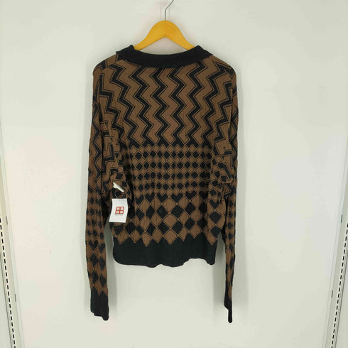 シュガーヒル SUGARHILL KUBA KNIT SWEATER #BLACK & BROWN メンズ JPN:3