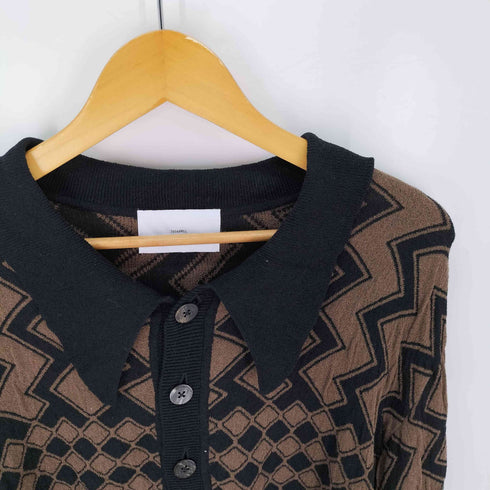 シュガーヒル SUGARHILL KUBA KNIT SWEATER #BLACK & BROWN メンズ JPN:3