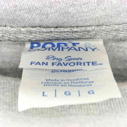 ポートカンパニー PORT&COMPANY クルーネック プリント 長袖 スウェット メンズ import:L