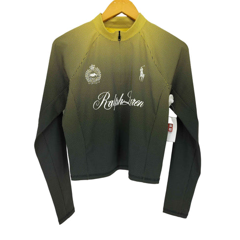 ポロバイラルフローレン Polo by RALPH LAUREN グラフィック クロップド クォータージップ レディース import:L