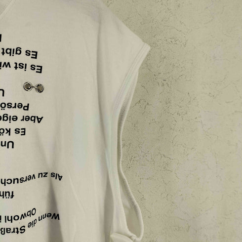 イーエスシーステュディオ ESC STUDIO ドイツ語 テキストプリント ノースリーブ Tシャツ メンズ