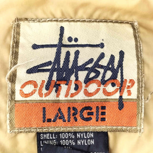 ステューシー Stussy 90S OUTDOOR スカイライナー ロゴ刺繍 ダウンジャケット メンズ import:L
