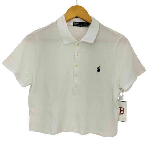 ポロバイラルフローレン Polo by RALPH LAUREN ストレッチ ピケ クロップド ポロシャツ レディース import:L
