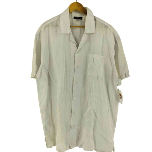 GB COLLECTION ジービー コレクション 半袖 リネン オープンカラー シャツ メンズ 2XL