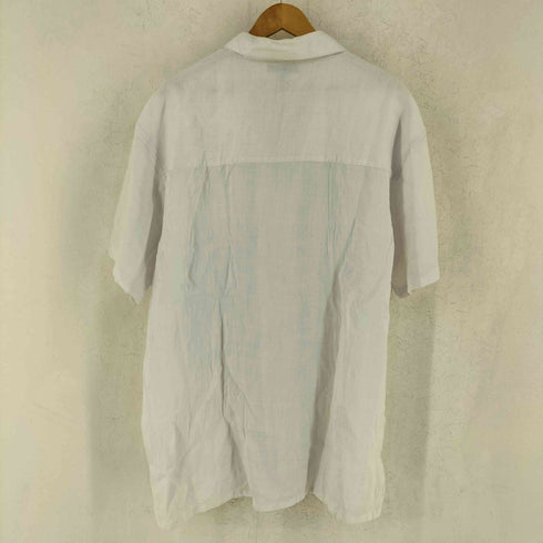 GB COLLECTION ジービー コレクション 半袖 リネン オープンカラー シャツ メンズ 2XL