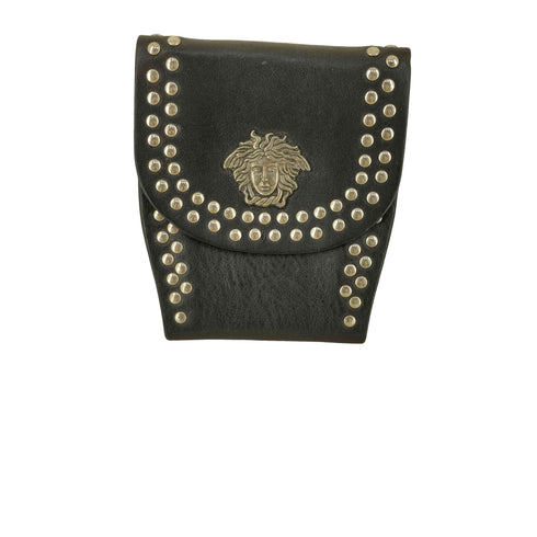 ジャンニヴェルサーチ GIANNI VERSACE メドューサ スタッズ ベルト ポーチ メンズ FREE
