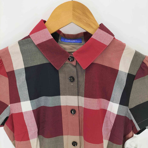 ブルーレーベルクレストブリッジ BLUE LABEL CRESTBRIDGE チェック柄半袖シャツワンピース レディース