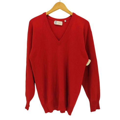 Strathleven knitwear Pure cashmere ニット スコットランド製 カシミヤ 100% Vネック レディース EUR:40