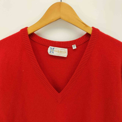 Strathleven knitwear Pure cashmere ニット スコットランド製 カシミヤ 100% Vネック レディース EUR:40