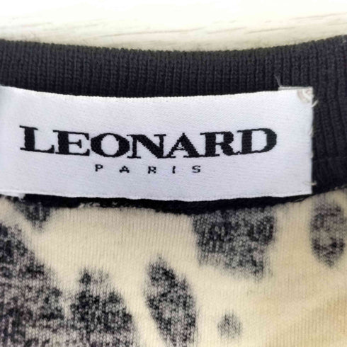 レオナール LEONARD アニマル柄 ロングカーディガン レディース 42