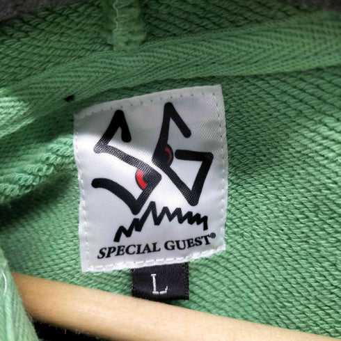 SPECIAL GUEST ラグラン バイカラー ジップアップ パーカー メンズ import:L