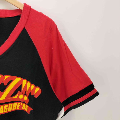 90S ジャパン ロック ユニット フロント プリント ナンバリング Vネック tシャツ メンズ