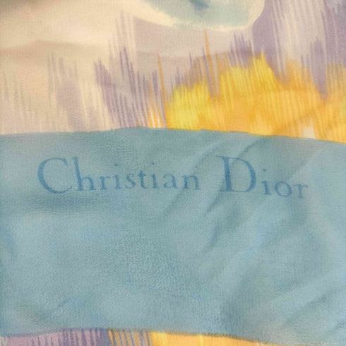 クリスチャンディオール Christian Dior フローラルモチーフ 大判 スカーフ レディース