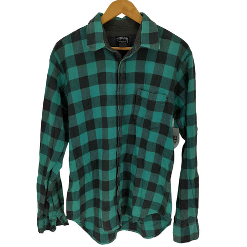 ステューシー Stussy バッファローチェック コットン ネル シャツ メンズ import:L
