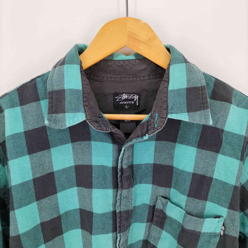 ステューシー Stussy バッファローチェック コットン ネル シャツ メンズ import:L