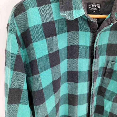 ステューシー Stussy バッファローチェック コットン ネル シャツ メンズ import:L