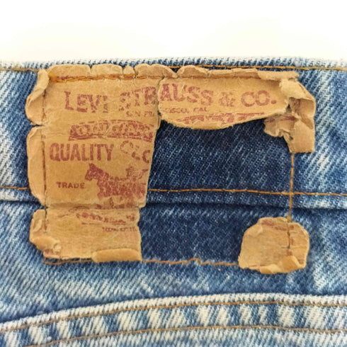 リーバイス Levis 70-80s 赤耳期-移行期 ボタン裏13 USA製 505 スモールe バックポケットチェーンステッチ ジップフライ デニムパンツ メンズ