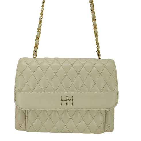 ハナエモリ HANAE MORI キルティングレザー チェーンショルダーバッグ レディース