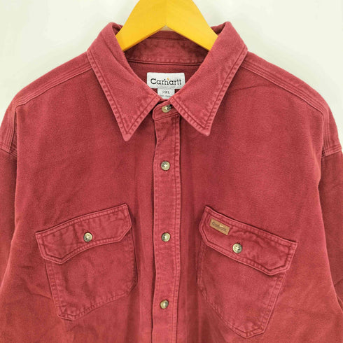 カーハート Carhartt 90S ロゴパッチ L/S ワークシャツ メンズ 2XL
