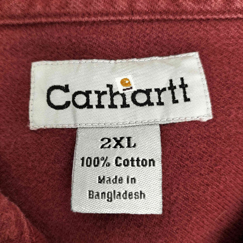 カーハート Carhartt 90S ロゴパッチ L/S ワークシャツ メンズ 2XL