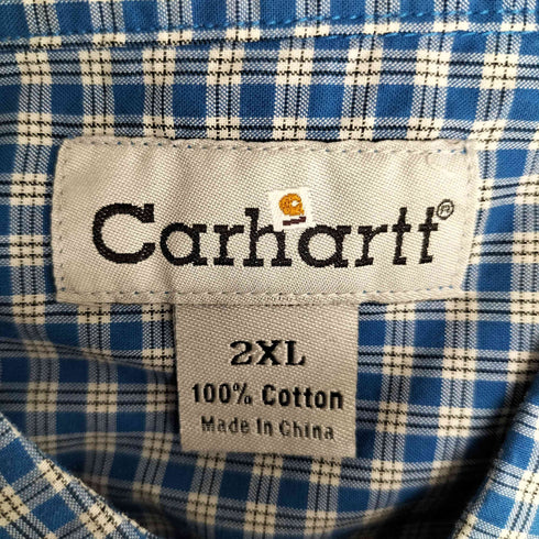 カーハート Carhartt 90S ギンガムチェック S/S ワークシャツ メンズ 2XL