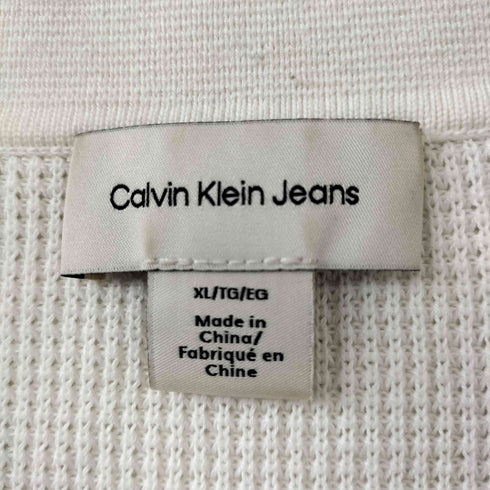 カルバンクラインジーンズ Calvin Klein Jeans ショートスリーブ コットン ワッフル ポロカラーセーター メンズ XL