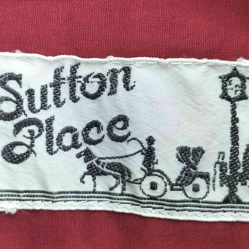 Sutton Place 70~80s 襟芯 4ポケット 花柄刺繍 半袖 キューバシャツ メンズ import:L