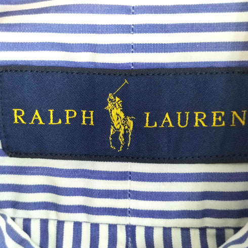 ラルフローレン RALPH LAUREN 現行タグ ポニー刺繍 ストライプ 長袖 ボタンダウンシャツ メンズ import:M